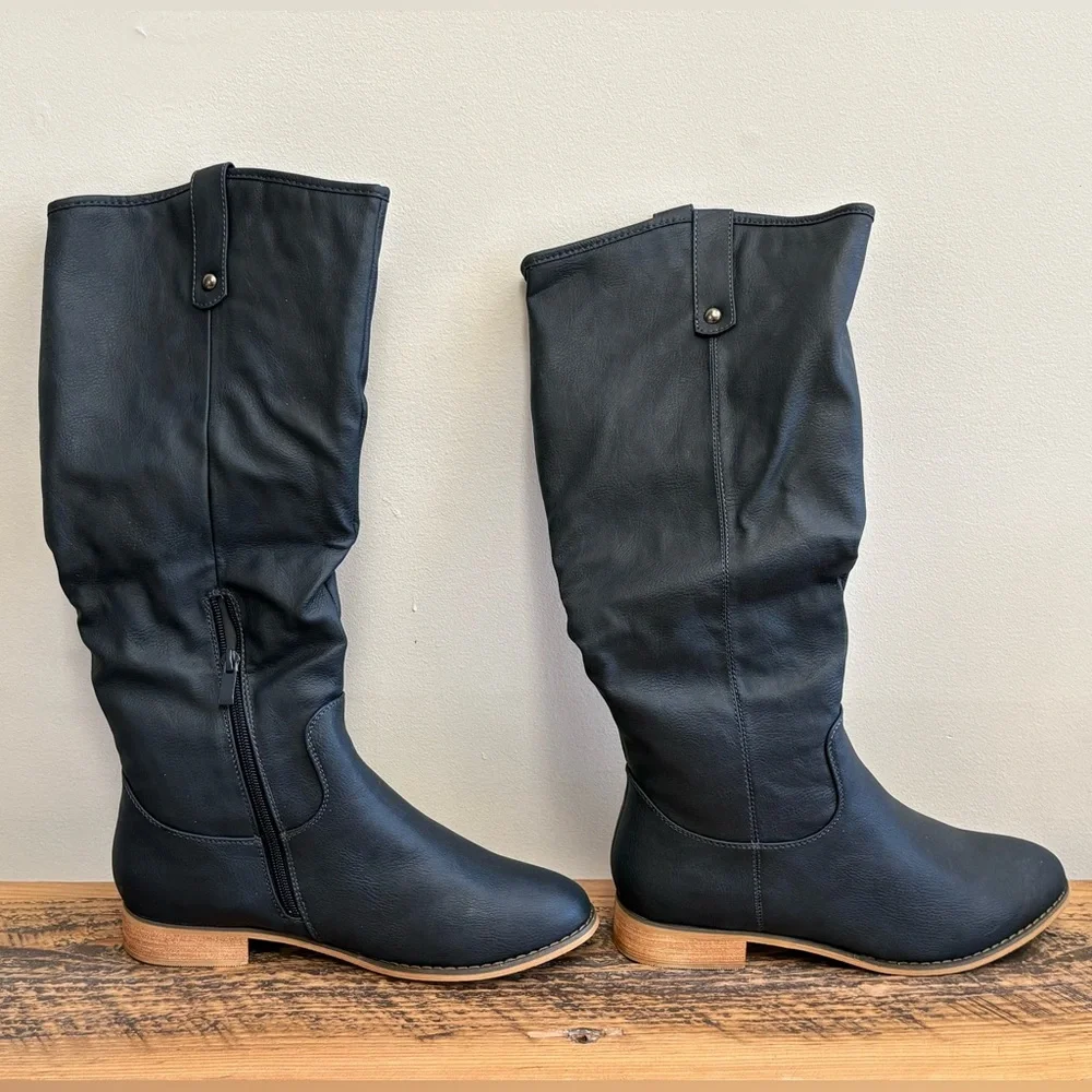 Journee Collection-Taven Riding Boot TAVEN-BLU-09 NIB